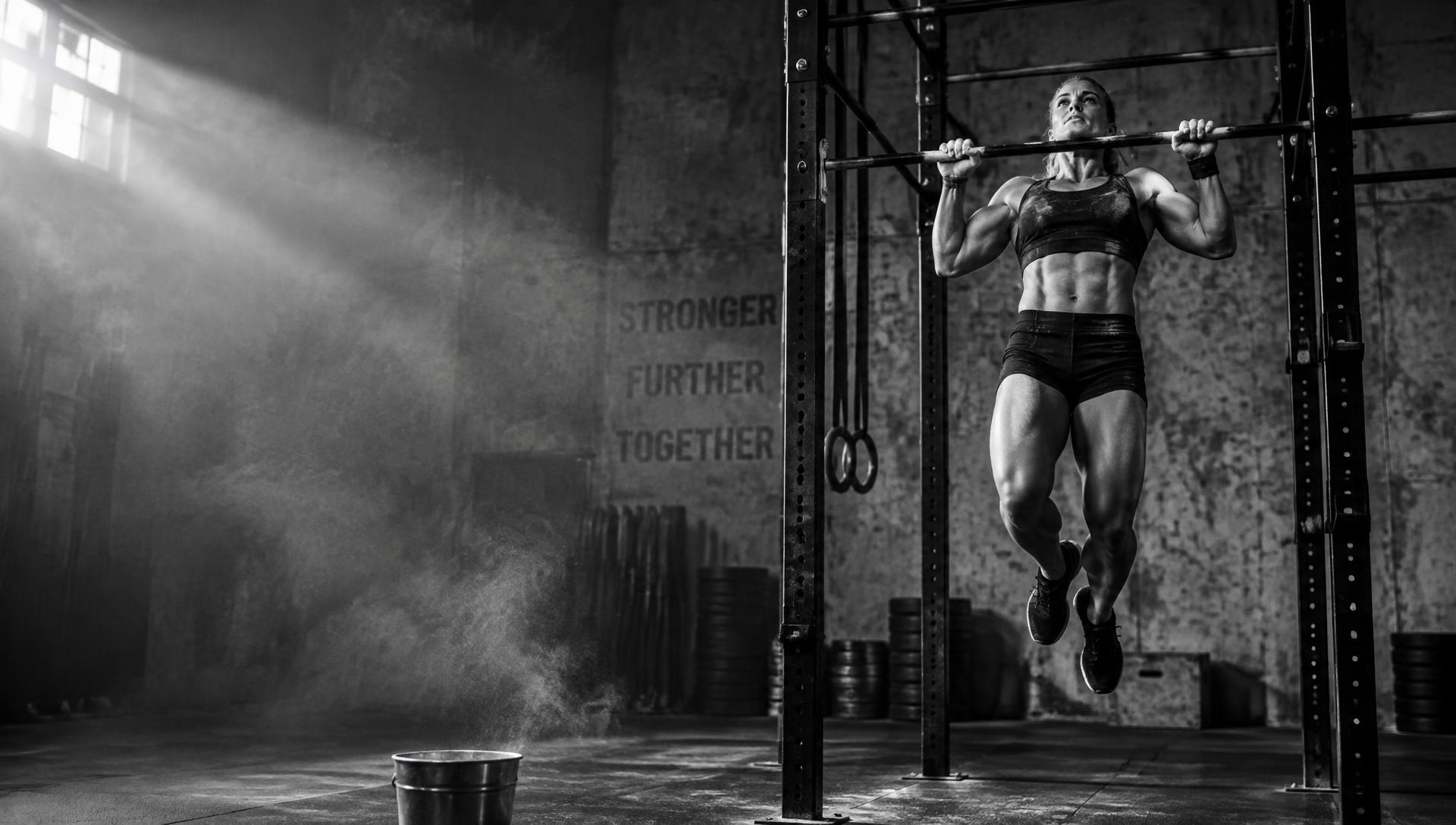 Competitor completing a pull-up during the PPK Challenge